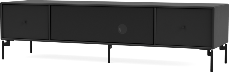 Octave II TV & Sound Bench - With Legs - Montana - Sideboards + Cabinets - Anthracite - Matte Chrome - HORNE