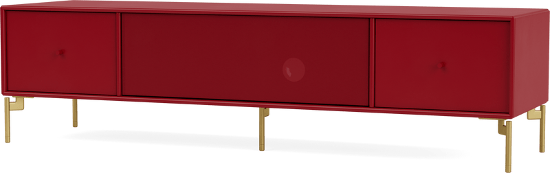 Octave II TV & Sound Bench - With Legs - Montana - Sideboards + Cabinets - Anthracite - Matte Chrome - HORNE