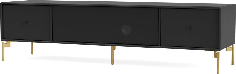 Octave II TV & Sound Bench - With Legs - Montana - Sideboards + Cabinets - Anthracite - Matte Chrome - HORNE