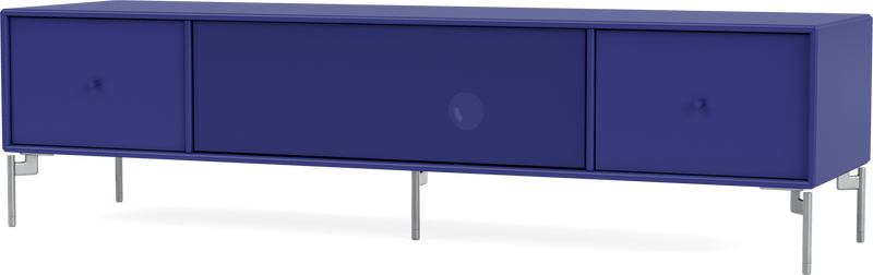 Octave II TV & Sound Bench - With Legs - Montana - Sideboards + Cabinets - Anthracite - Matte Chrome - HORNE