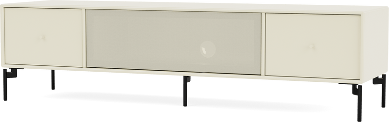 Octave II TV & Sound Bench - With Legs - Montana - Sideboards + Cabinets - Anthracite - Matte Chrome - HORNE