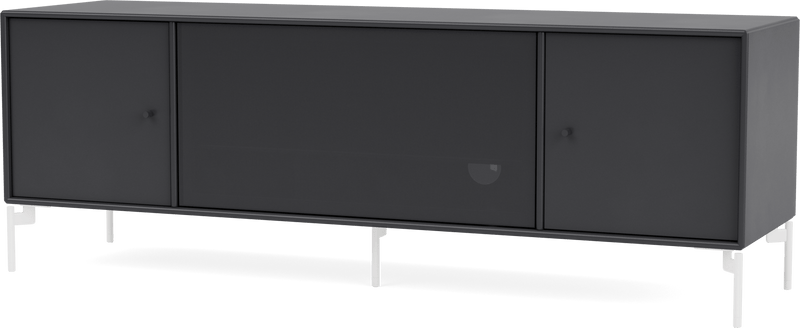 Octave III TV Table - With Legs - Montana - Sideboards + Cabinets - Anthracite - Matte Chrome - HORNE