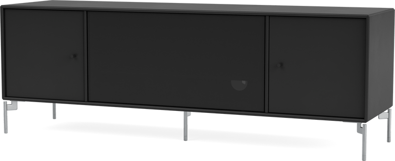 Octave III TV Table - With Legs - Montana - Sideboards + Cabinets - Anthracite - Matte Chrome - HORNE
