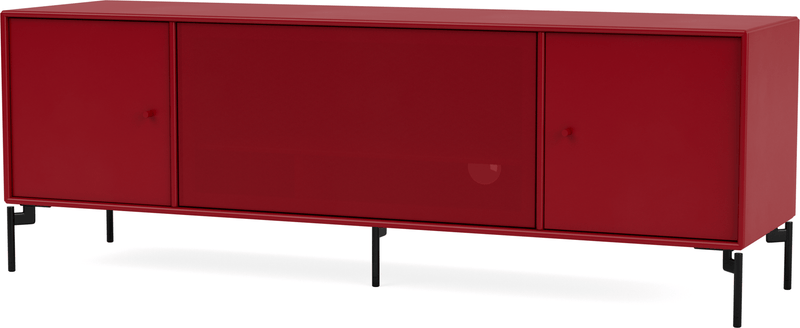 Octave III TV Table - With Legs - Montana - Sideboards + Cabinets - Anthracite - Matte Chrome - HORNE