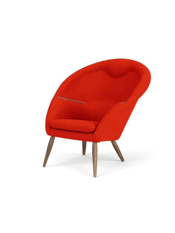 Oda Lounge Chair - Audo Copenhagen Chairs - Natural Oak - Hallingdal 65 Fabric - 0110 - HORNE