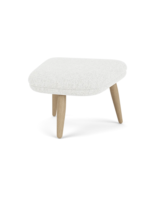 Oda Ottoman - Audo Copenhagen Stools + Benches + Ottomans - Natural Oak - Hallingdal 65 Fabric - 0110 - HORNE