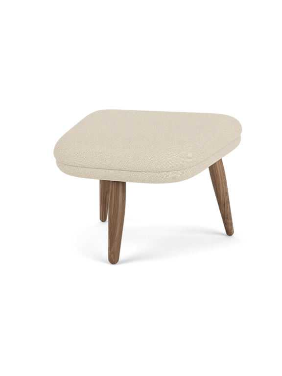 Oda Ottoman - Audo Copenhagen Stools + Benches + Ottomans - Natural Oak - Hallingdal 65 Fabric - 0110 - HORNE