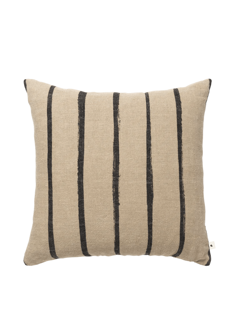 Oleo Cushion - Ferm Living Bedding + Pillows - Natural/Black - HORNE
