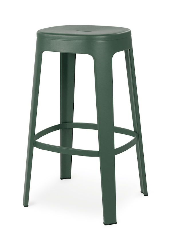 Ombra Bar Stool - RS Barcelona - Stools + Benches + Ottomans - No Backrest - Green - HORNE