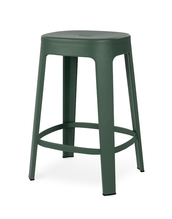 Ombra Counter Stool - RS Barcelona - Stools + Benches + Ottomans - No Backrest - Green - HORNE