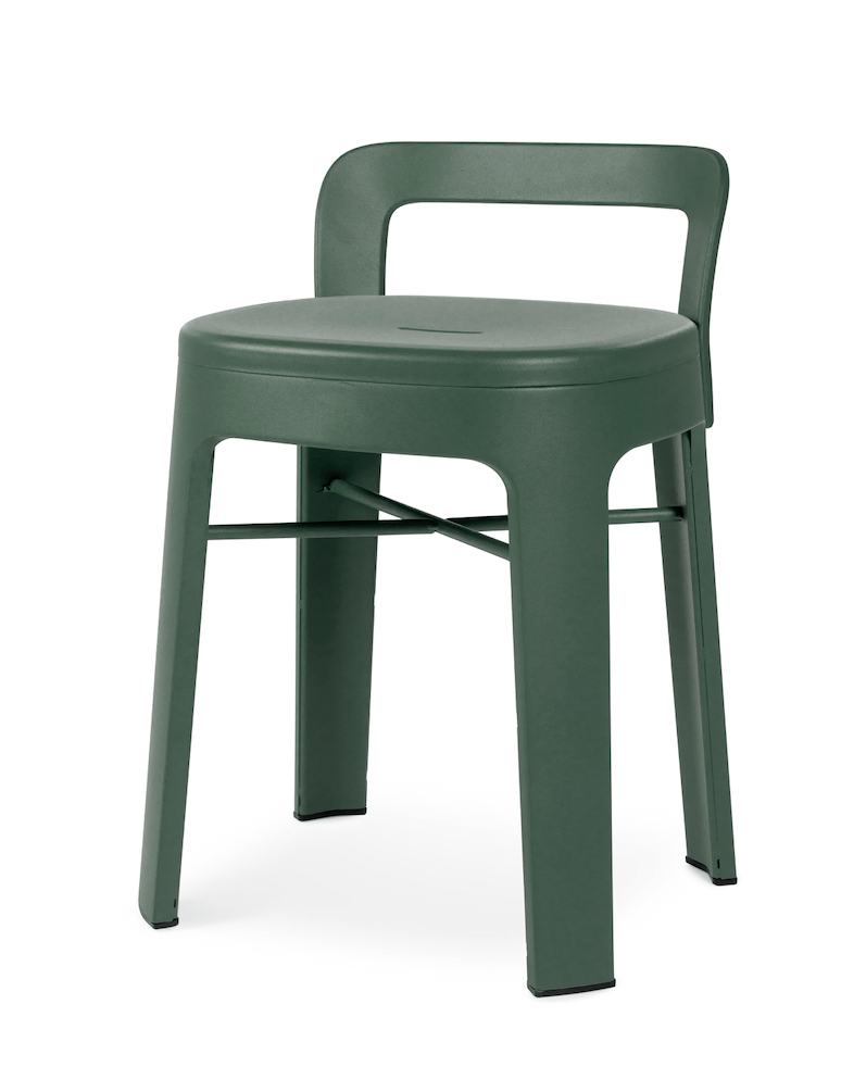 Ombra Low Stool - RS Barcelona - Stools + Benches + Ottomans - Add Backrest - Green - HORNE