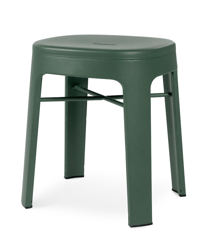 Ombra Low Stool - RS Barcelona - Stools + Benches + Ottomans - Add Backrest - Green - HORNE