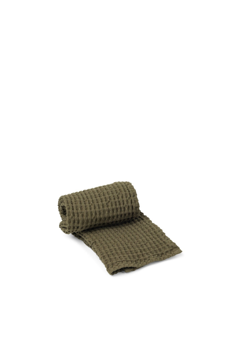 Organic Hand Towel - Ferm Living - Olive - HORNE
