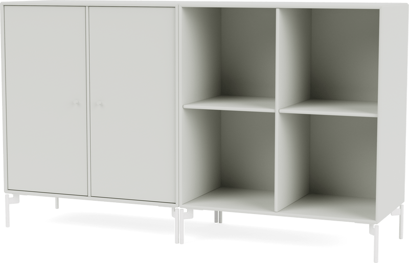 Pair Classic Sideboard - With Legs - Montana - Shelving - Anthracite - Matte Chrome - HORNE