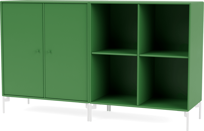 Pair Classic Sideboard - With Legs - Montana - Shelving - Anthracite - Matte Chrome - HORNE