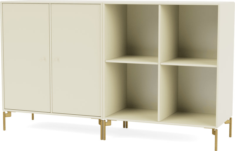 Pair Classic Sideboard - With Legs - Montana - Shelving - Anthracite - Matte Chrome - HORNE