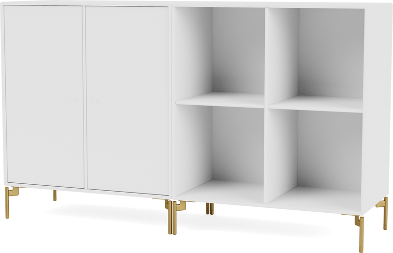 Pair Classic Sideboard - With Legs - Montana - Shelving - Anthracite - Matte Chrome - HORNE