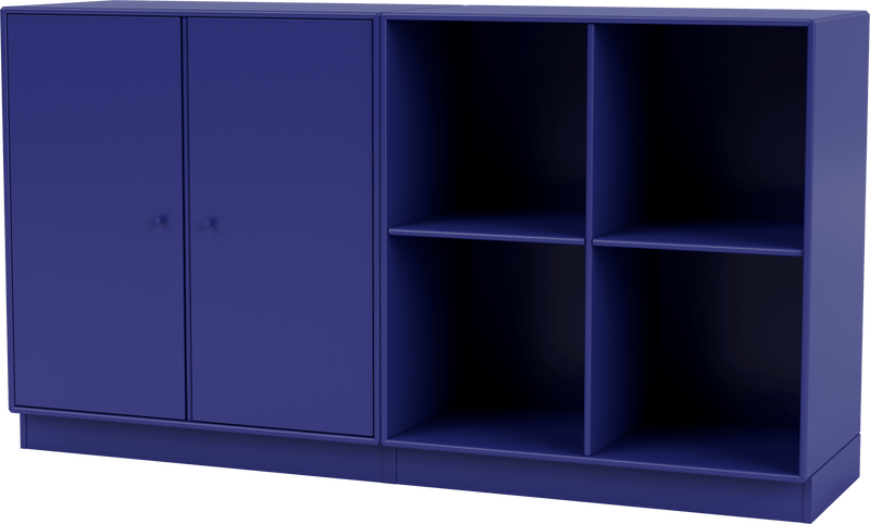 Pair Classic Sideboard - With Plinth Base - Montana - Shelving - Anthracite - 1.2