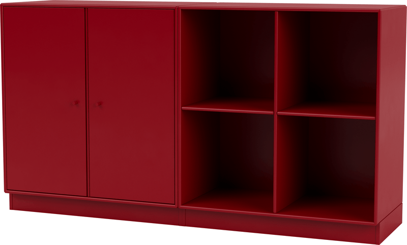 Pair Classic Sideboard - With Plinth Base - Montana - Shelving - Anthracite - 1.2