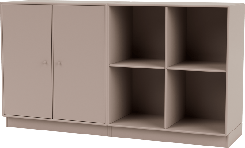 Pair Classic Sideboard - With Plinth Base - Montana - Shelving - Anthracite - 1.2