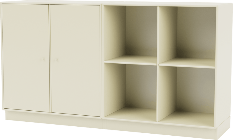 Pair Classic Sideboard - With Plinth Base - Montana - Shelving - Anthracite - 1.2