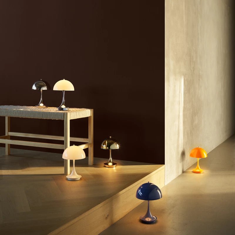 Panthella 160 Portable Table Lamp - Louis Poulsen Table + Task - Coral - HORNE