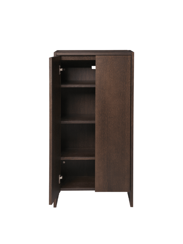 Parcel Hallway Cabinet - H110 - Ferm Living Storage + Organization - Dark Stained Oak - HORNE