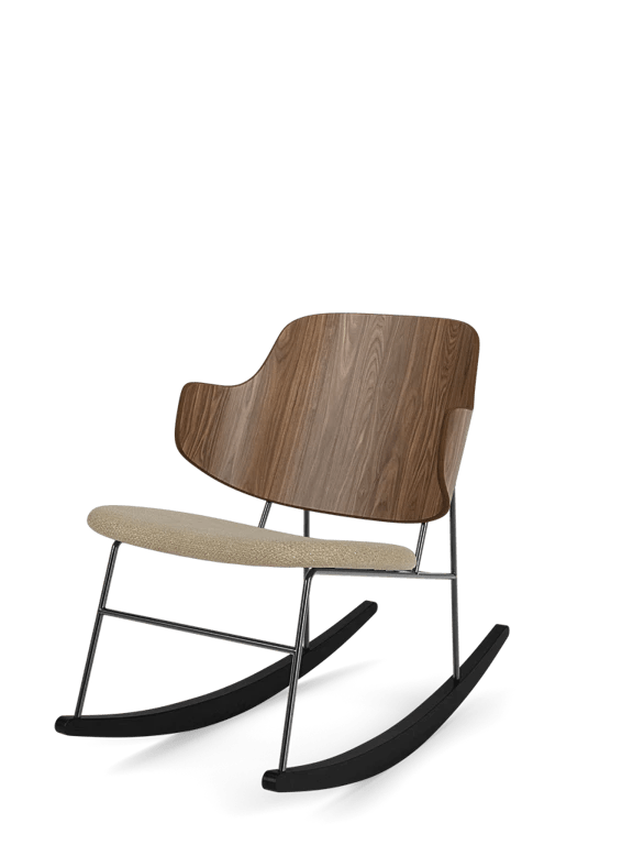 Penguin Rocking Chair - Audo Copenhagen - Chairs - Walnut - Dakar 0842 - HORNE