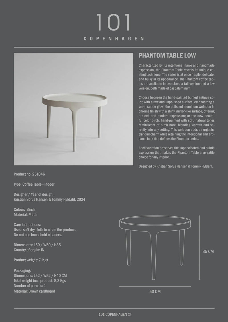 Phantom Table - 101 Copenhagen Tables - Low - Birch - HORNE