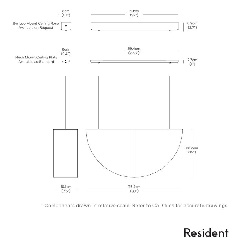 Phase Pendant - Large - Resident - Pendants - Dark Bronze - HORNE