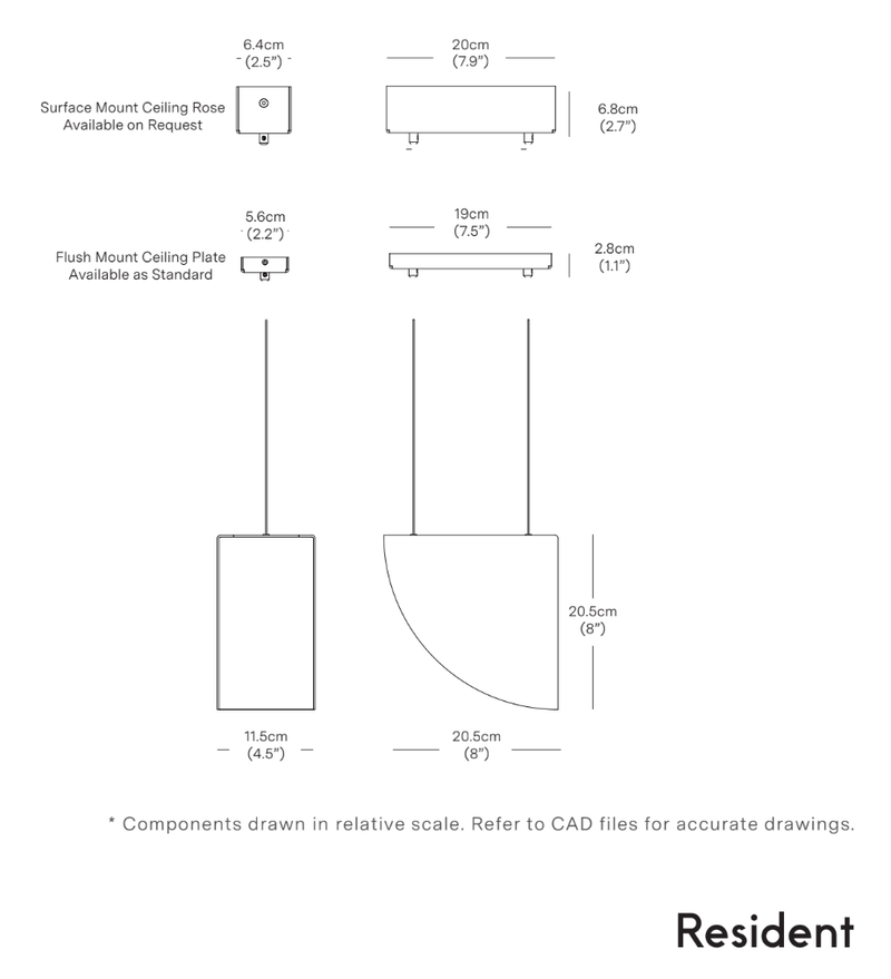 Phase Pendant - Small - Resident - Pendants - Dark Bronze - HORNE