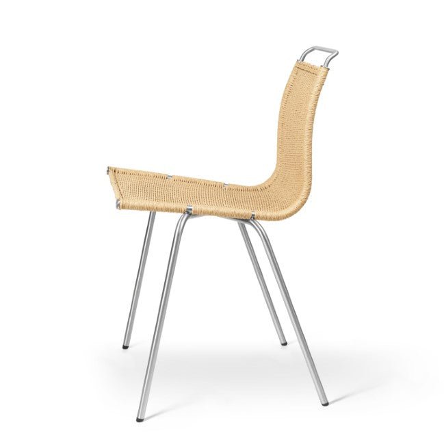 PK1 Chair - Natural Paper Cord - Carl Hansen & Son Chairs - stainless steel - HORNE