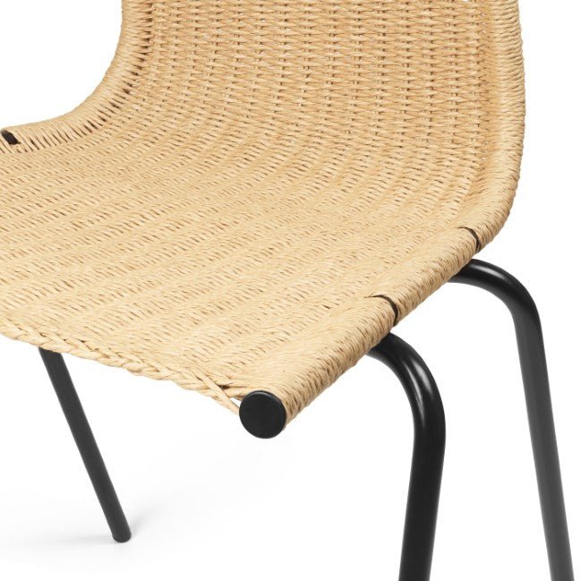PK1 Chair - Natural Paper Cord - Carl Hansen & Son Chairs - stainless steel - HORNE