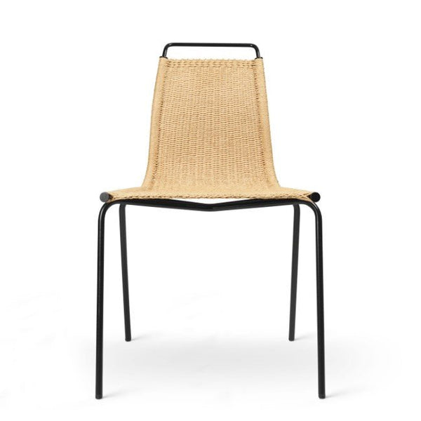 PK1 Chair - Natural Paper Cord - Carl Hansen & Son Chairs - black powder coated steel - HORNE
