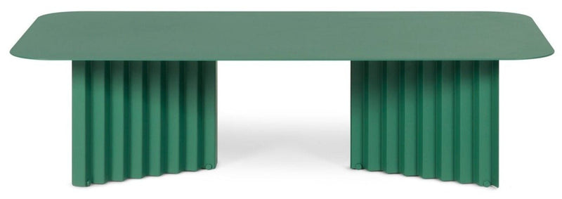 RS Barcelona Plec Rectangular Marble and Steel Top Coffee Table - white