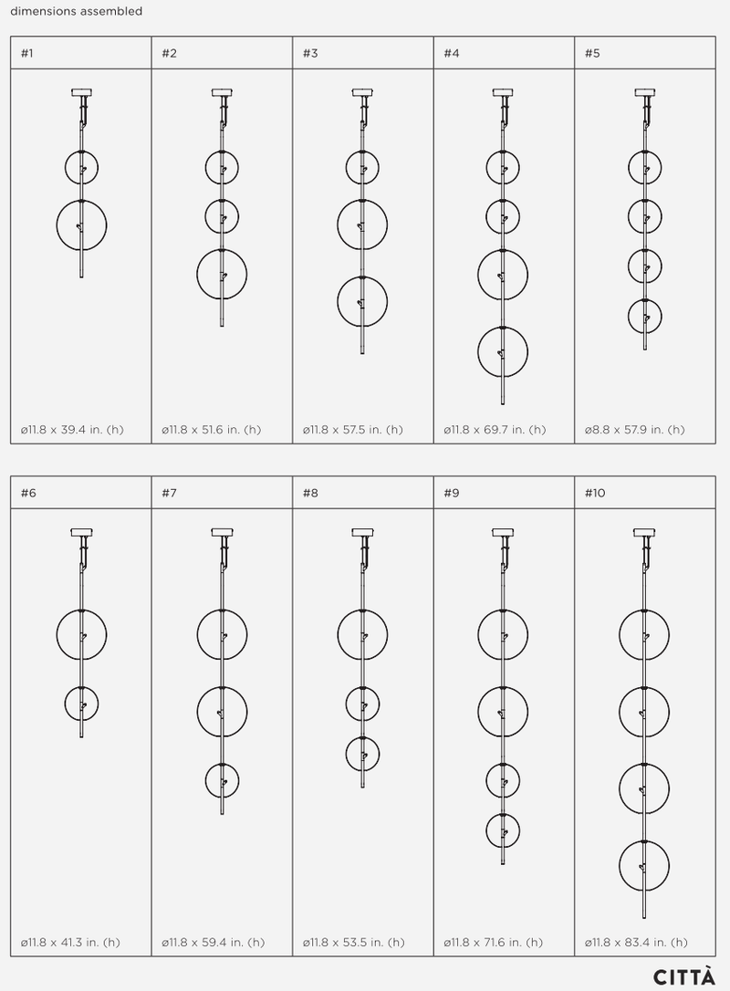 Point Modular Pendant - CITTA Pendants - Configuration 1 - White - HORNE
