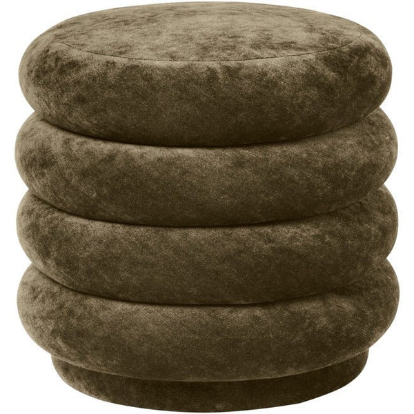 Pouf Round Faded - Forest