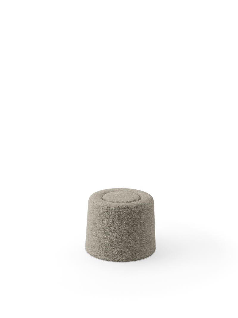 Praline Pouf - Ø52 - Woud Stools + Benches + Ottomans - Textaafoam Alpine - Ivory 101 - HORNE