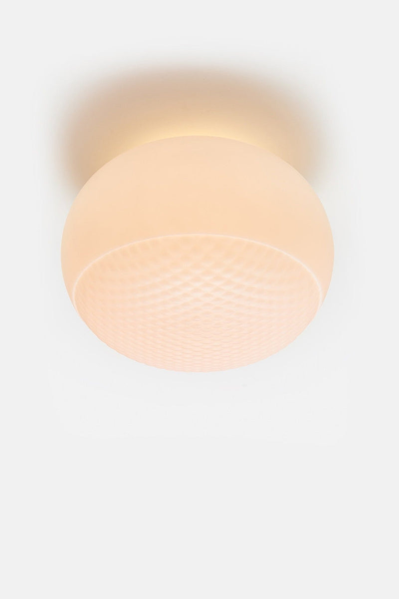 Print Flush Mount - RBW Lighting - Small Globe - Clear/Frosted Glass - 2700K (warm white) - HORNE