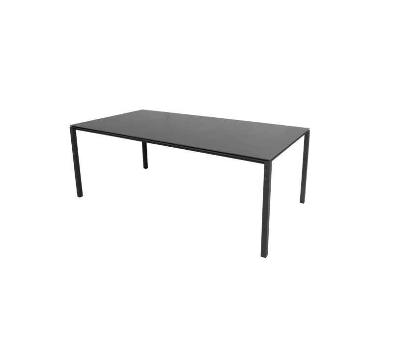 Pure Table - Cane Line Outdoor Furniture - Light Grey - Concrete Grey Ceramic - HORNE