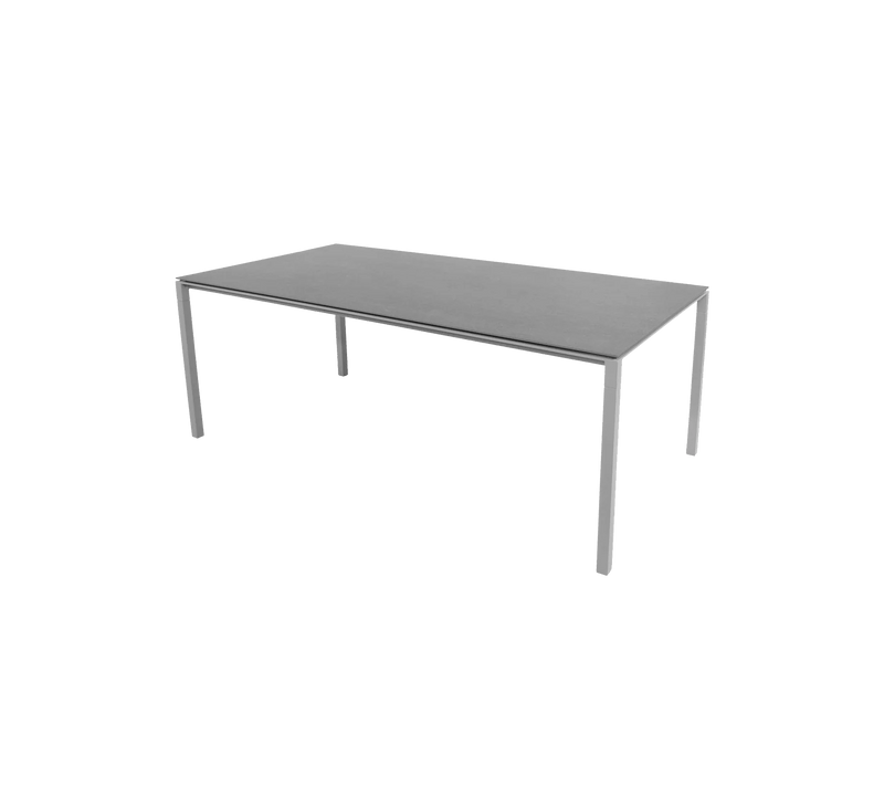 Pure Table - Cane Line Outdoor Furniture - Light Grey - Concrete Grey Ceramic - HORNE
