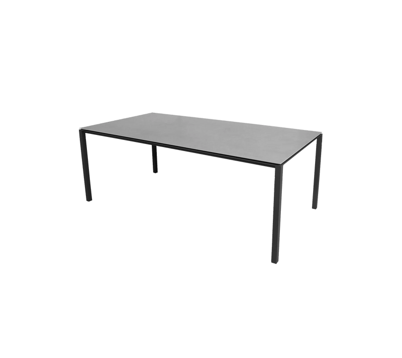 Pure Table - Cane Line Outdoor Furniture - Light Grey - Concrete Grey Ceramic - HORNE
