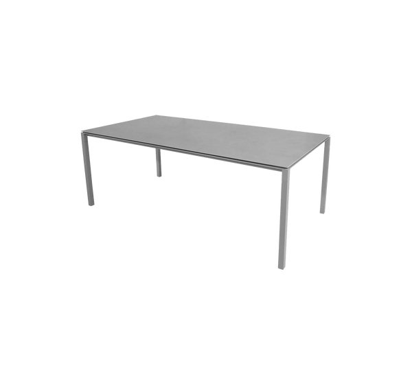 Pure Table - Cane Line Outdoor Furniture - Light Grey - Concrete Grey Ceramic - HORNE