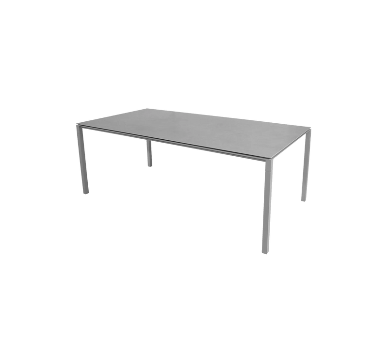 Pure Table - Cane Line Outdoor Furniture - Light Grey - Concrete Grey Ceramic - HORNE