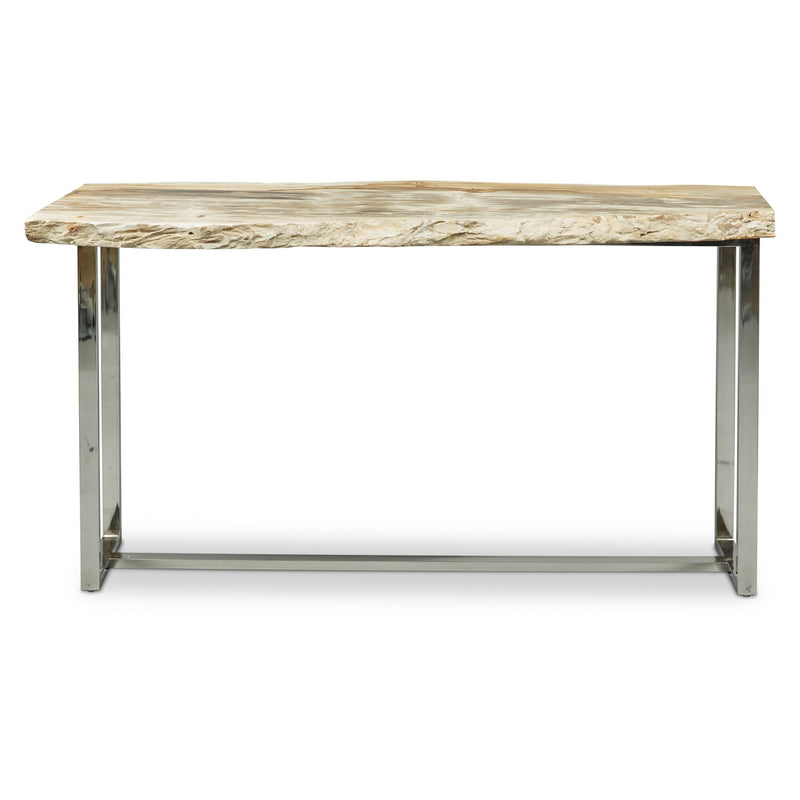 Raw Console - Urbia Tables - Natural Dark - Polished Stainless Steel - HORNE