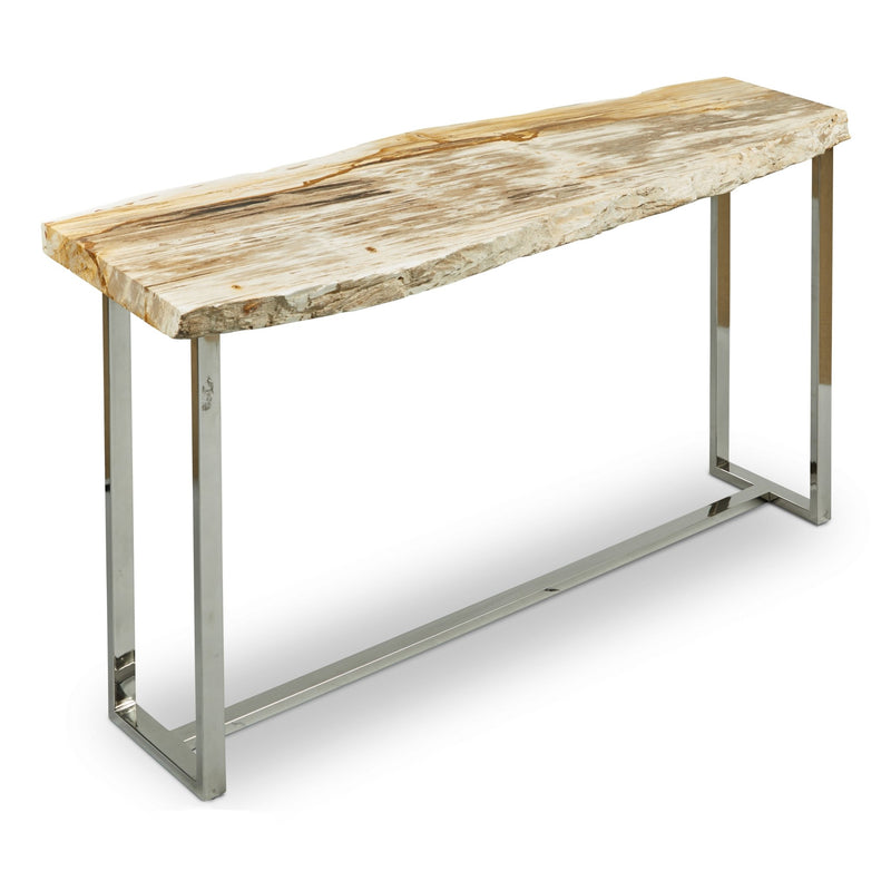 Raw Console - Urbia Tables - Natural Dark - Polished Stainless Steel - HORNE