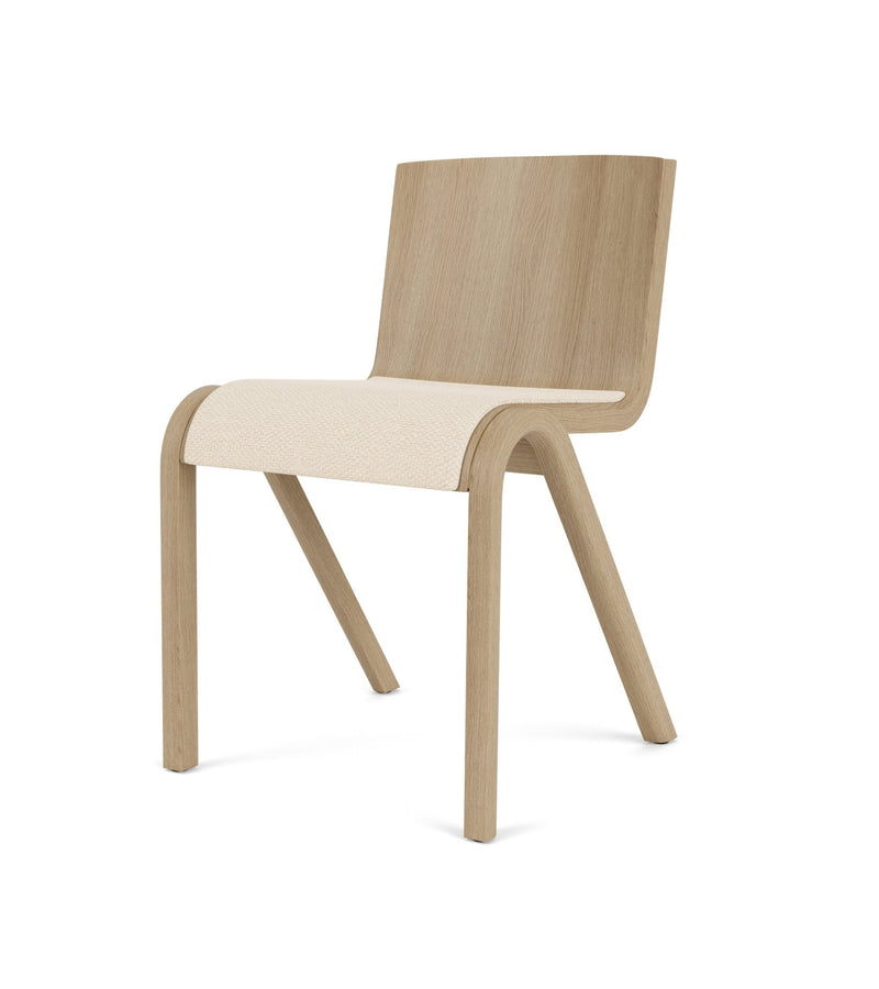Ready Dining Chair - Upholstered Seat - Audo Copenhagen - Chairs - Natural Oak - Boucle 02 - HORNE