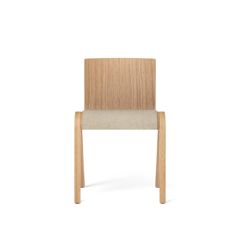 Ready Dining Chair - Upholstered Seat - Audo Copenhagen - Chairs - Natural Oak - Boucle 02 - HORNE