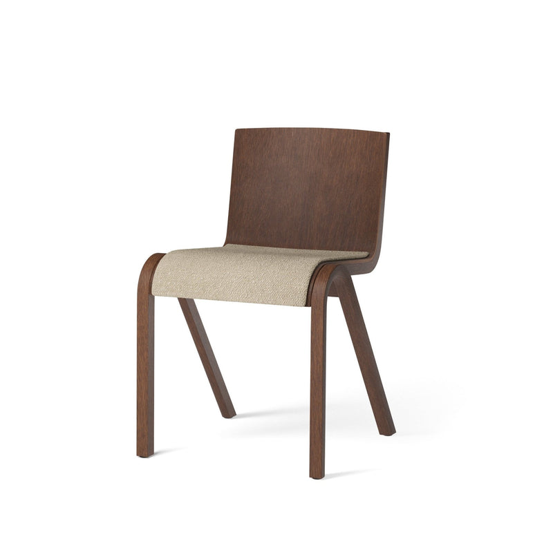 Ready Dining Chair - Upholstered Seat - Audo Copenhagen - Chairs - Natural Oak - Boucle 02 - HORNE