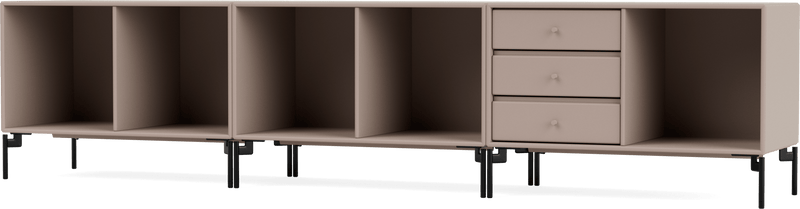 Rest Bench - With Legs - Montana - Sideboards + Cabinets - Anthracite - Matte Chrome - HORNE